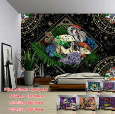 Decor, tapestryforbedroom, Mushroom, Colorful