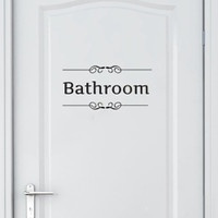 Stickers, Bathroom, Door, Home Decor