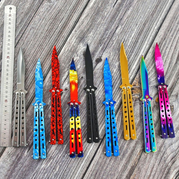 Hot Butterfly knife CSGO Balisong Trainer Lover Stainless Steel