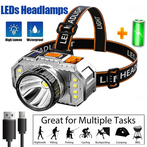 Led Headl Rechargeable With Built-In 18650 Battery Super Bright Flashlight  Camping Adventure Fishing Head Lamp Torch - AliExpress