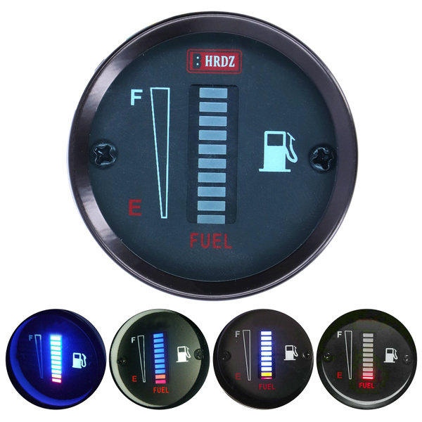 Fuel Gauge, Car LED Fuel Meter Gauge Indicator 52mm Dia 12V For Auto Motorcycle Wish