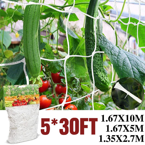 Garden Plant Trellis Netting Heavy-Duty Polyester Plant Support Vine ...