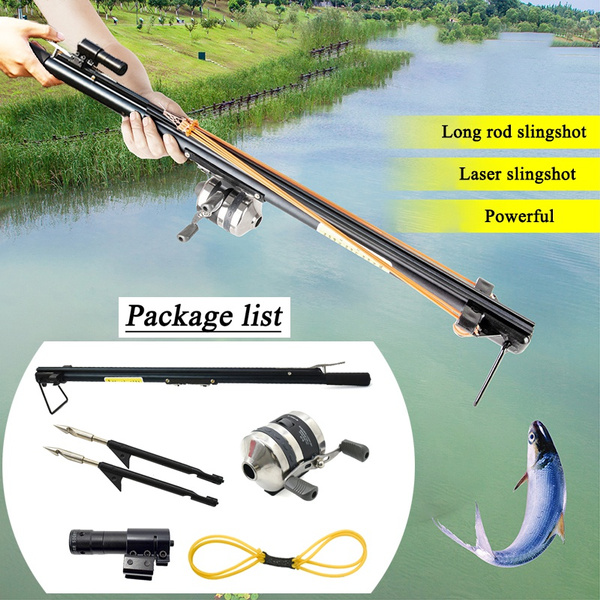 New foldable fish shooting artifact Long-range fishing rod Fully automatic  fishing gun High-precision laser projectile bow and arrow swim bladder.