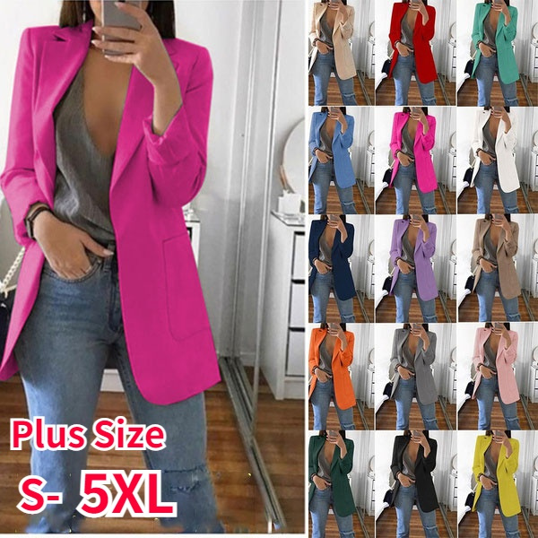 Colorful plus 2025 size blazers