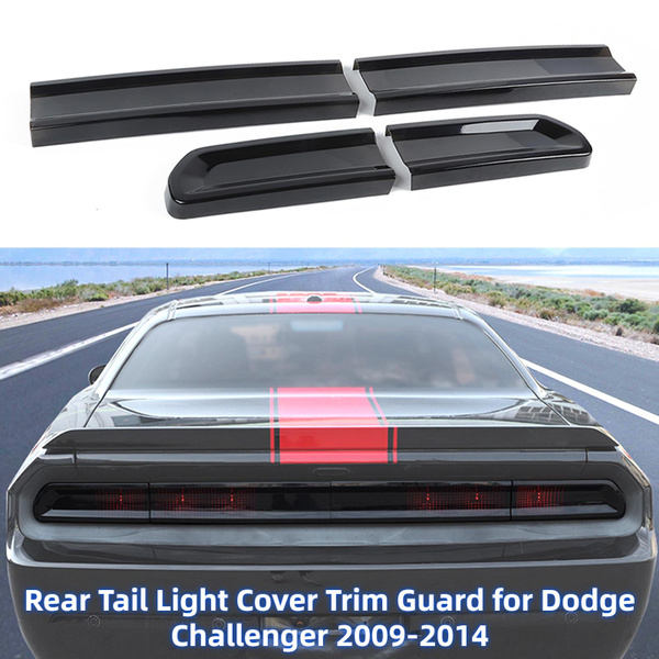 Smoked Black Rear Tail Light Lamp Cover Trim Guard Decor for Dodge