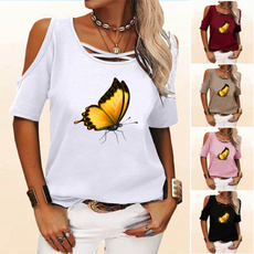 butterfly, Tops & Tees, off shoulder top, Fashion