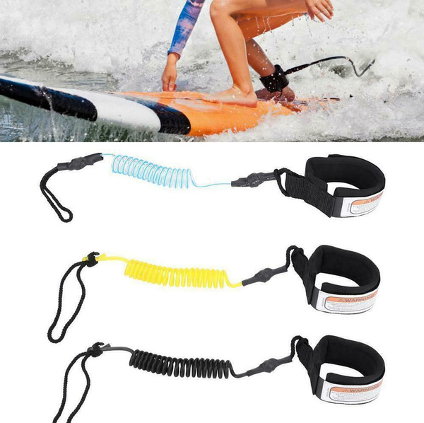 Surfboard Ankle Leash Rope Coiled Stand Paddle Board Safety Surfing ...