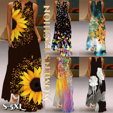 butterfly, Summer, Fashion, long dress