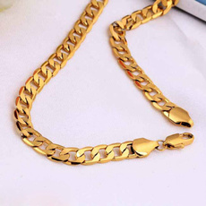 yellow gold, 8MM, gold, Chain