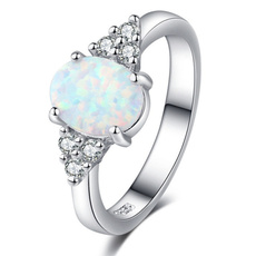 Sterling, Fashion, opalstone, wedding ring