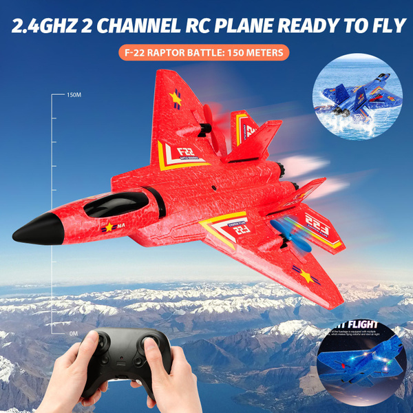 F22 Rc Plane Airplane 2.4G Remote Control Aircraft with Light bar