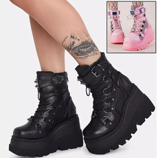 wedge, Goth, casual shoes for women, Platform Shoes