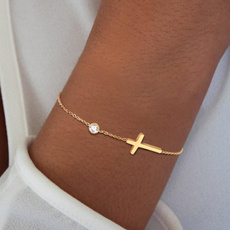Charm Bracelet, DIAMOND, Chain bracelet, gold