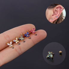cartilagepiercingstud, butterfly, Jewelry, Jewellery