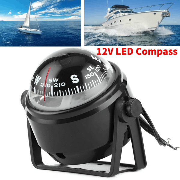 Boat Compass Dash Mount Flush,12V LED Sea Marine Electronic Digital ...