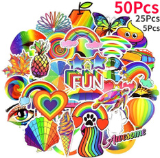 Car Sticker, rainbow, Bicycle, Sports & Outdoors