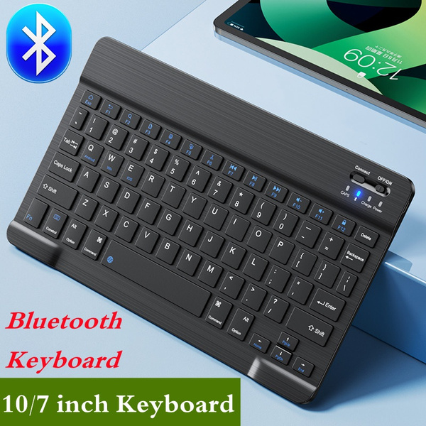 10 / 7 inch Wireless Keyboard Mini Rechargeable Bluetooth Keyboard ...