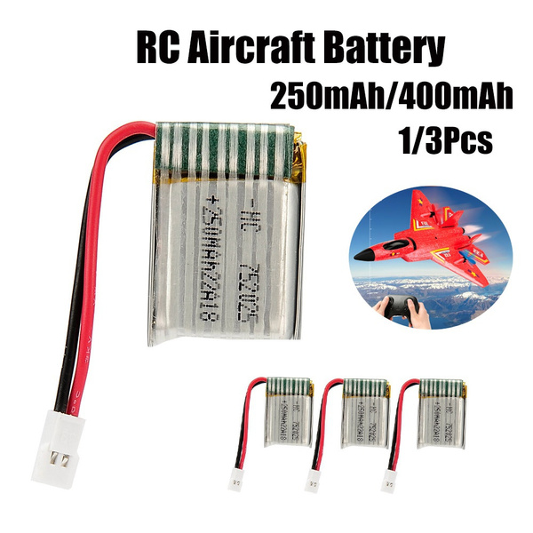 1/3Pcs 250mAh/400mAh Lithium Battery 3.7V Lipo Battery Remote Control