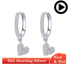 Sterling, Heart, Love, heart earrings