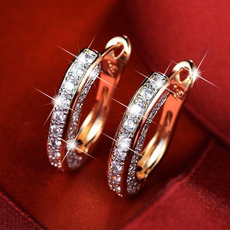 Sterling, Silver Earrings, DIAMOND, Jewelry