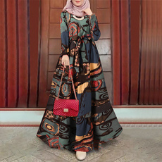 Vintage, dressesforwomen, muslimdres, long dress