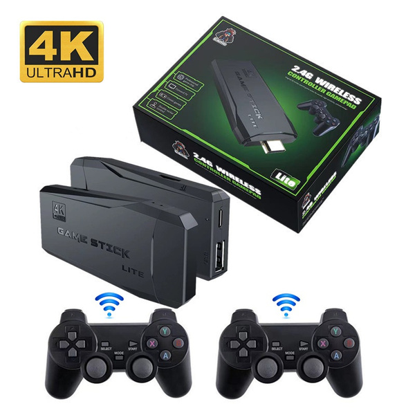Retro Video Game Console M8 with Wireless Controller Game Stick 4K 64G  10000 Games HD-compatible for GBA/PS1/FC
