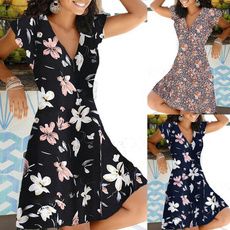 Summer, womens dresses, Vestidos, short sleeves