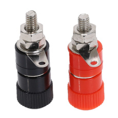 Plug, bananasocket4mm, redblack, nickel
