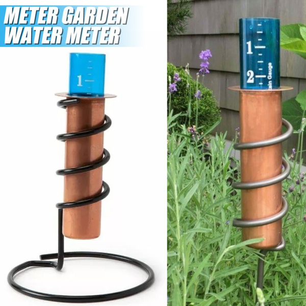 New Decorative Rain Gauge Floating Detachable Copper Style Rain Gauge for Outdoor Wish
