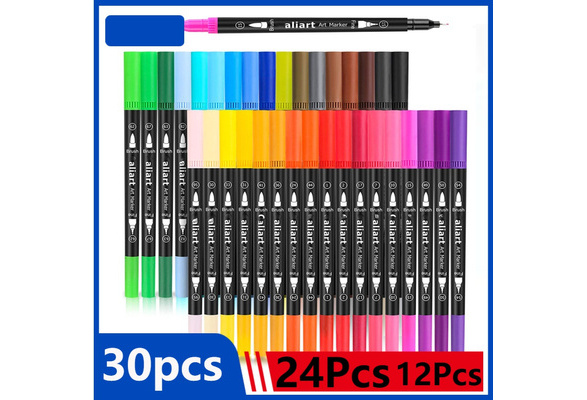 Kryc-35 Dual Markers Pen For Adult Coloring Book, Coloring Brush Art  Marker, Fine Tip Colored Pens For Kids, Bullet Journaling Drawing Planner
