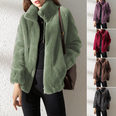 fur coat, Korea fashion, Fashion, womenwarmcoat