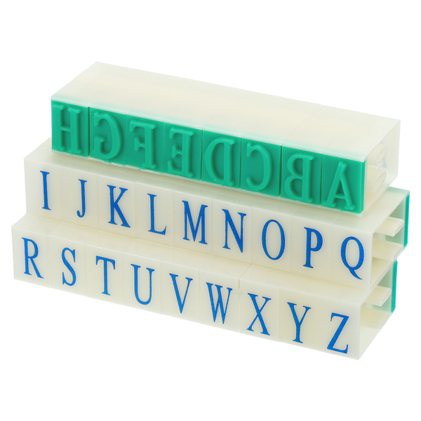 Detachable Letter Stamp Plastic 26 Digits Font Size 1 Alphabet AZ Set