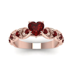 18 k, Heart, DIAMOND, wedding ring