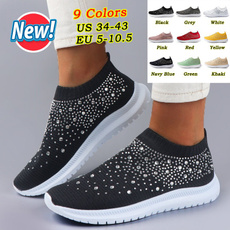 casual shoes for flat feet, Tenis, Plus Size, Knitting