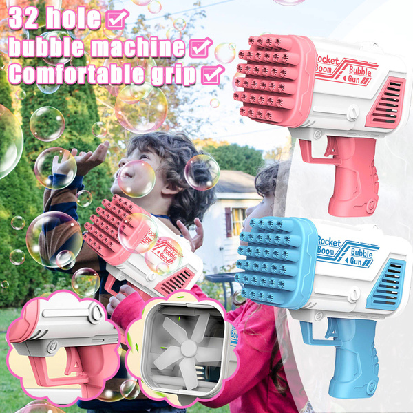 Bubble Gun For Children, Automatic Bubble Machine With Rechargeable Battery, Ample Bubbles, LED Light For Birthday, Wedding Party, Outdoor Activities