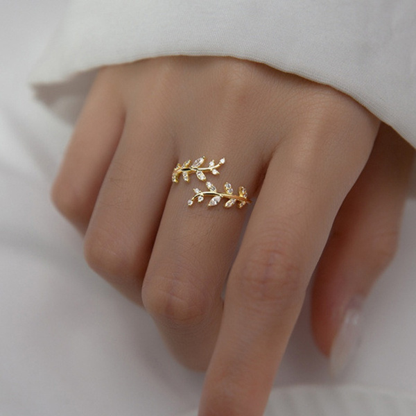 My Bendel - open ring gold - leaf design - My Bendel