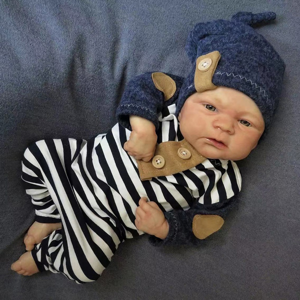 Boy Full Body Silicone Bebe Reborn Doll Handmade Lifelike Newborn