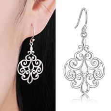 Fashion, Sterling Silver Earrings, wedding earrings, hookearring