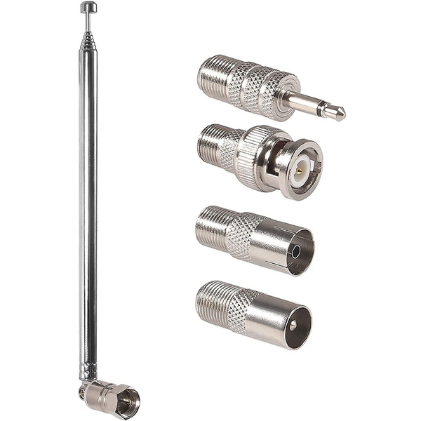 Fm telescopic antenna 75 ohm indoor fm radio antenna f type male plug