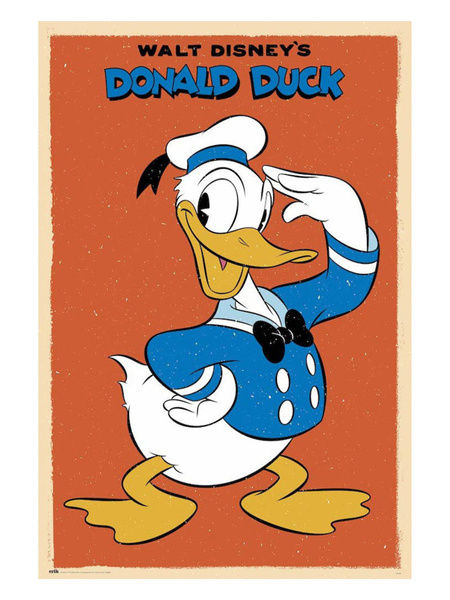 Donald Duck Retro Poster 