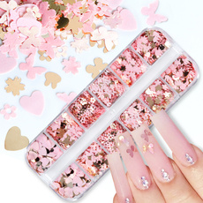 butterfly, Nails, nail stickers, Flowers