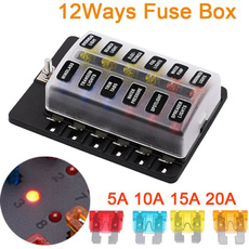 Box, bladesfusebox, fuseboxcover, 12wayfusebox