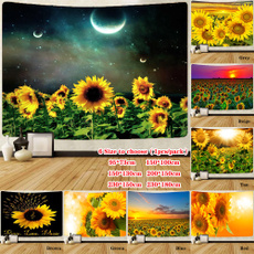 sunflowertapestry, art, tapestryforbedroom, Towels