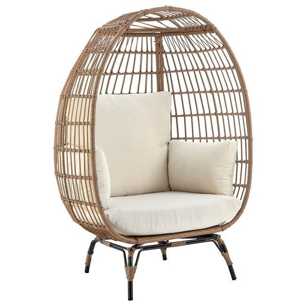 Manhattan Comfort OD-HC002-CR Spezia Freestanding Steel & Rattan ...