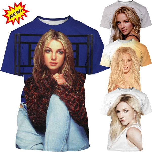 2022 New Sexy Girl Britney Spears Graphic 3d Printed T Shirt Fashion Unisex Fun Casual Round