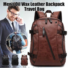 Men, rucksack, leather, leather bag