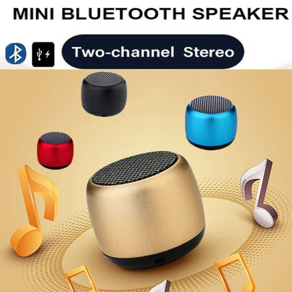 Pairable Mini Bluetooth Speaker Metal Bass Bluetooth Subwoofer Portable ...