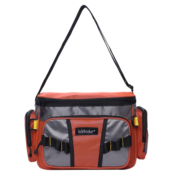 Fishing Tackle Box Storage Bag Soft-Sided Saltwater Resistant Multi-Purpose Fishing  Gear Bags Orange Green
