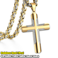 24kgold, Steel, Chain Necklace, mens necklaces