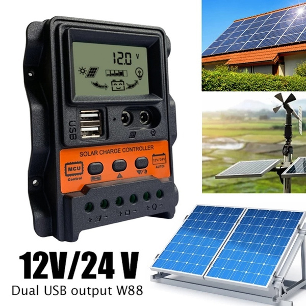 1 Piece Solar Charge Controller 12V/24V 30A Solar Controller Solar ...